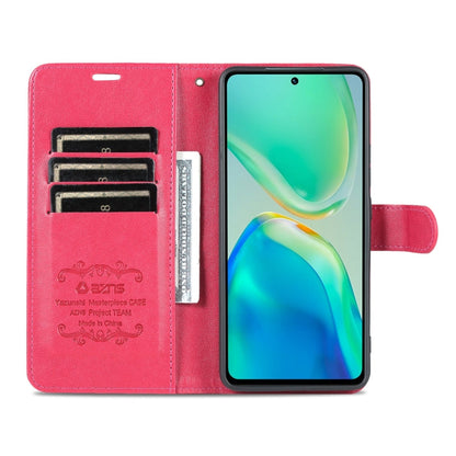 For vivo S15 AZNS Sheepskin Texture Flip Leather Phone Case(Red)