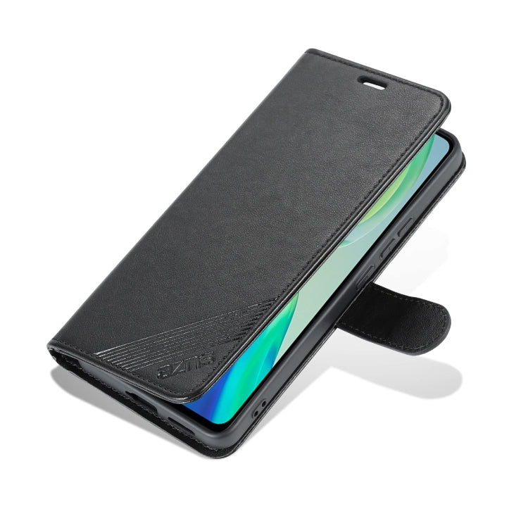 For vivo S15 Pro AZNS Sheepskin Texture Flip Leather Phone Case(Black)