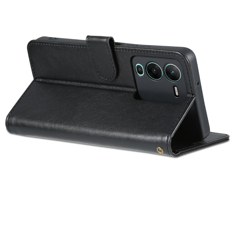 For vivo S15 Pro AZNS Sheepskin Texture Flip Leather Phone Case(Black)