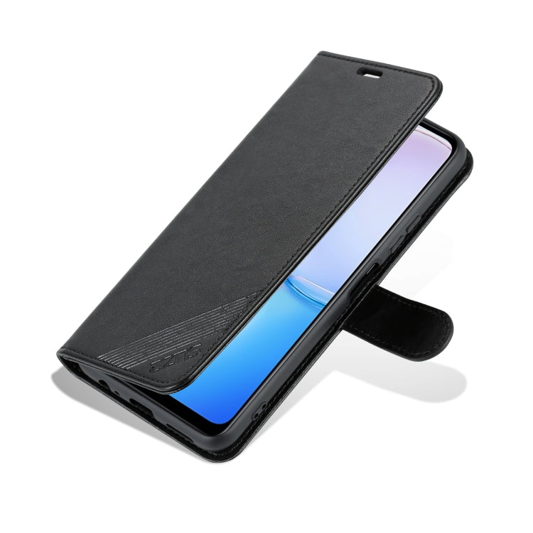 For Huawei Maimang 11 AZNS Sheepskin Texture Flip Leather Phone Case(Black)