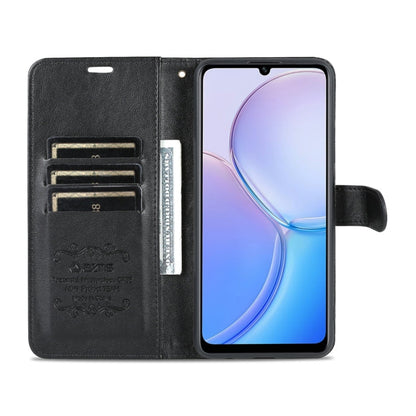 For Huawei Maimang 11 AZNS Sheepskin Texture Flip Leather Phone Case(Black)