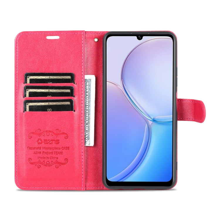 For Huawei Maimang 11 AZNS Sheepskin Texture Flip Leather Phone Case(Red)