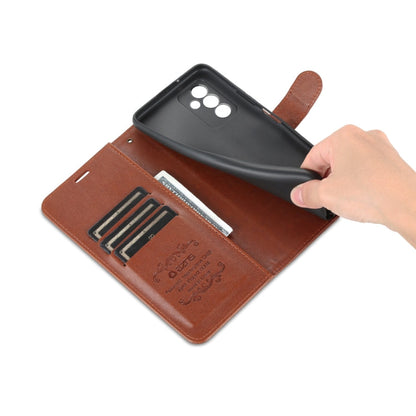 Pour Huawei Maimang 11 Étui de Téléphone en Cuir à Rabat Texture Peau de Mouton AZNS (Marron)