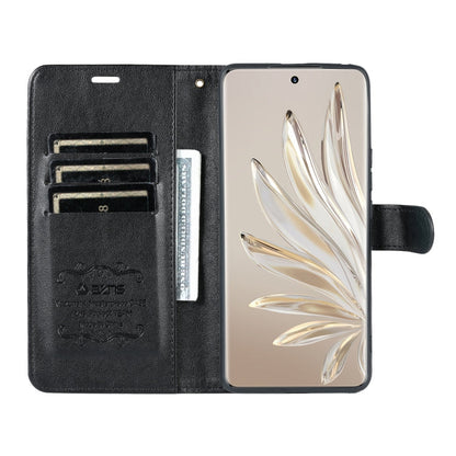 For Honor 70 AZNS Sheepskin Texture Flip Leather Phone Case(Black)