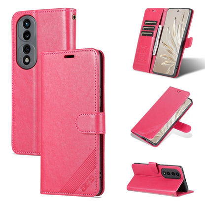 For Honor 70 AZNS Sheepskin Texture Flip Leather Phone Case(Red)