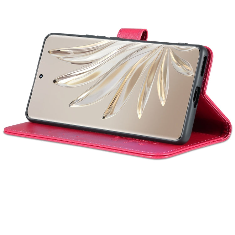 For Honor 70 Pro AZNS Sheepskin Texture Flip Leather Phone Case(Red)