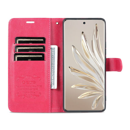 For Honor 70 Pro AZNS Sheepskin Texture Flip Leather Phone Case(Red)