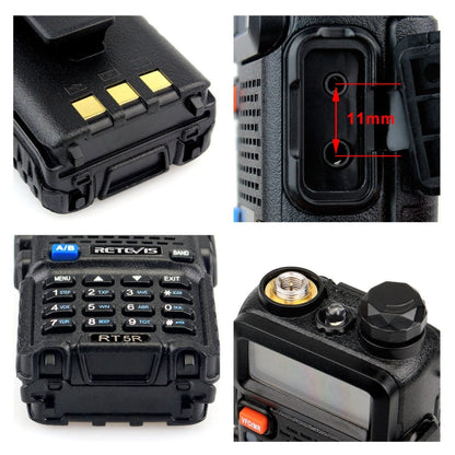 RETEVIS RT5R EU Frequency 144-146MHz & 430-440MHz Handheld Two Way Radio Walkie Talkie(Black)