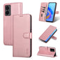 For OPPO A57 5G/Realme Q5i/Realme V23 AZNS Skin Feel Calf Texture Flip Leather Phone Case(Rose Gold)