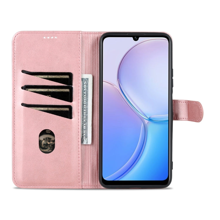 For Huawei Maimang 11 AZNS Skin Feel Calf Texture Flip Leather Phone Case(Rose Gold)