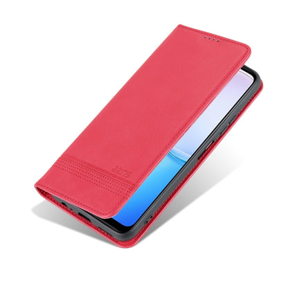 For Huawei Maimang 11 AZNS Magnetic Calf Texture Flip Leather Phone Case(Red)