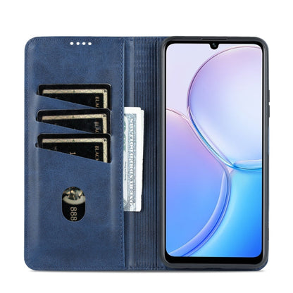 For Huawei Maimang 11 AZNS Magnetic Calf Texture Flip Leather Phone Case(Dark Blue)