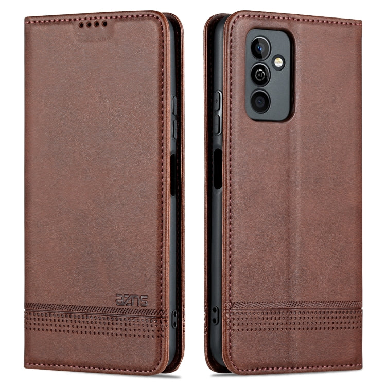 For Huawei Maimang 11 AZNS Magnetic Calf Texture Flip Leather Phone Case(Dark Brown)