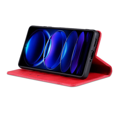 For vivo Y100i 5G AZNS Magnetic Calf Texture Leather Phone Case(Red)