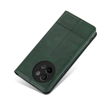 For vivo S18e AZNS Magnetic Calf Texture Leather Phone Case(Dark Green)