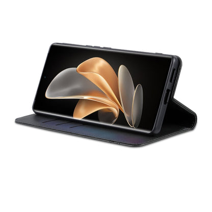 For vivo S19 AZNS Magnetic Calf Texture Leather Phone Case(Black)