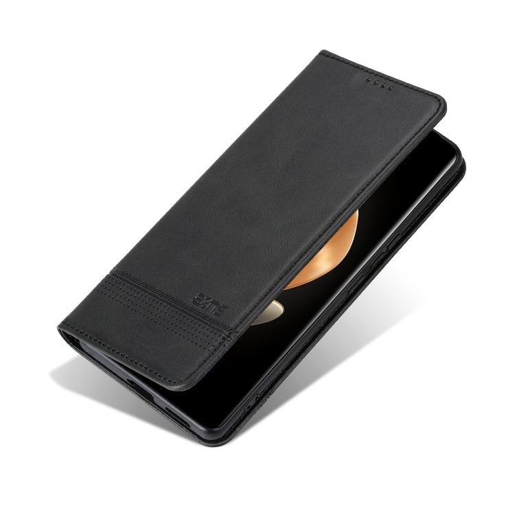 For vivo S19 Pro AZNS Magnetic Calf Texture Leather Phone Case(Black)