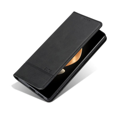 For vivo S19 Pro AZNS Magnetic Calf Texture Leather Phone Case(Black)