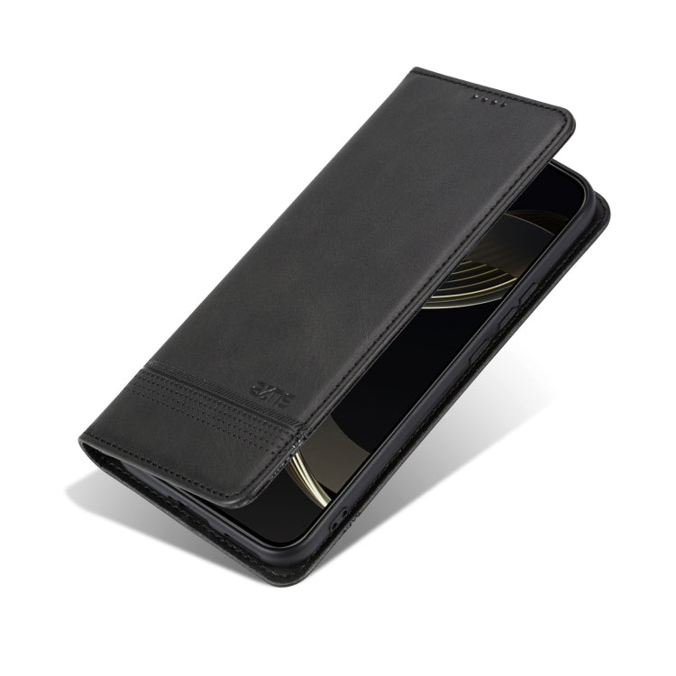 For vivo X100s AZNS Magnetic Calf Texture Leather Phone Case(Black)