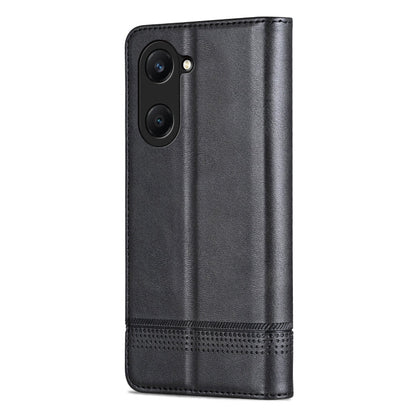 For vivo Y37 / Y37m 5G / Y36t 5G AZNS Magnetic Calf Texture Leather Phone Case(Black)