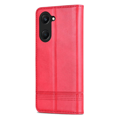 For vivo Y37 / Y37m 5G / Y36t 5G AZNS Magnetic Calf Texture Leather Phone Case(Red)