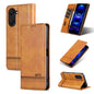 Pour étui de téléphone en cuir à texture de veau magnétique AZNS pour vivo Y18 / Y18s (marron clair)