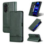 Pour étui de téléphone en cuir texturé Magnetic Calf AZNS pour vivo Y18 / Y18s (vert foncé)