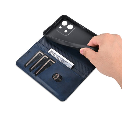 For vivo Y28 4G AZNS Magnetic Calf Texture Leather Phone Case(Dark Blu)