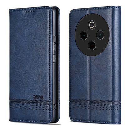 For vivo Y300 Pro AZNS Magnetic Calf Texture Leather Phone Case(Dark Blu)