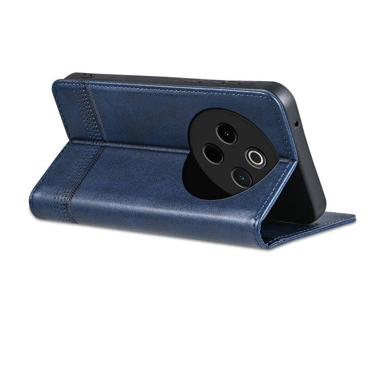 For vivo Y300 Pro AZNS Magnetic Calf Texture Leather Phone Case(Dark Blu)