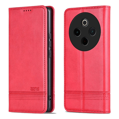 For vivo Y300 Pro AZNS Magnetic Calf Texture Leather Phone Case(Red)