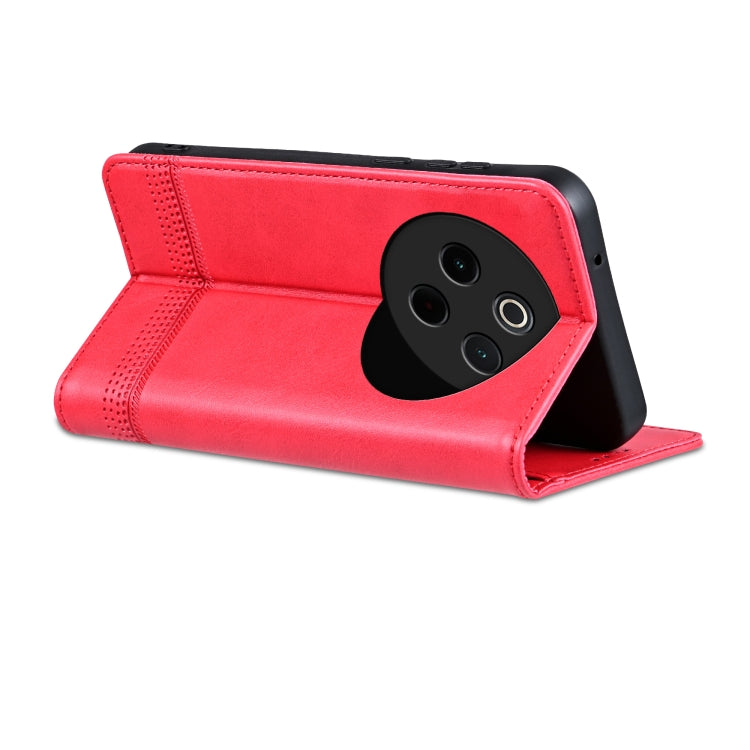 For vivo Y300 Pro AZNS Magnetic Calf Texture Leather Phone Case(Red)