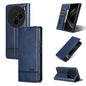 Pour Coque de téléphone en cuir avec texture de veau magnétique AZNS pour vivo X200 (Bleu Foncé)