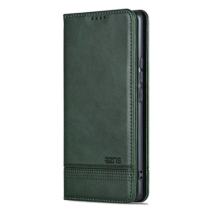 For vivo X200 Pro AZNS Magnetic Calf Texture Leather Phone Case(Dark Green)