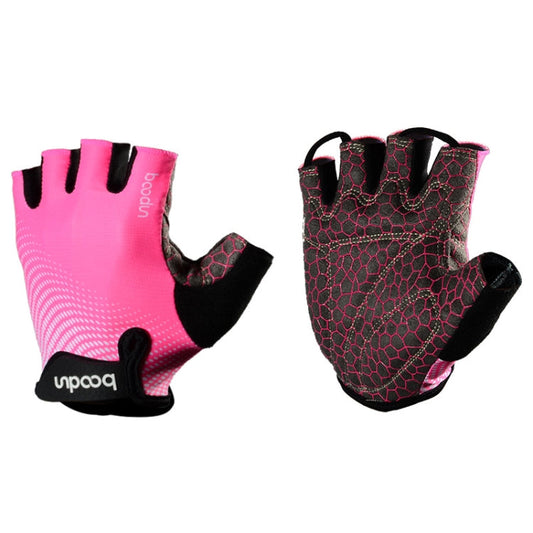 BOODUN 1096 Gants de sport en silicone antidérapants, résistants à l'usure et respirants, taille : M (rose vif)