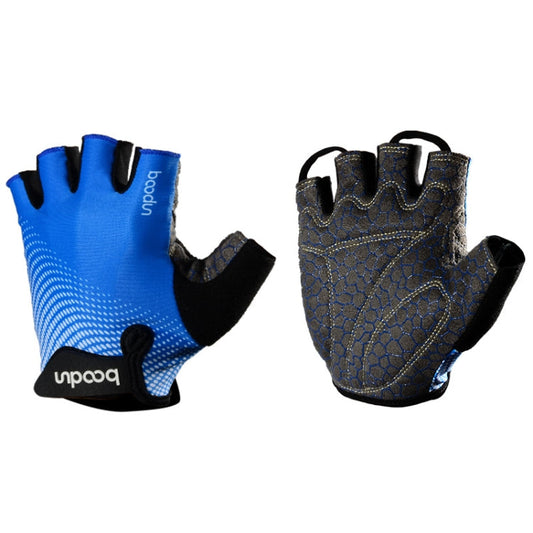 BOODUN 1096 Gants de sport en silicone antidérapants, résistants à l'usure et respirants pour le fitness, Taille : XL (Bleu)