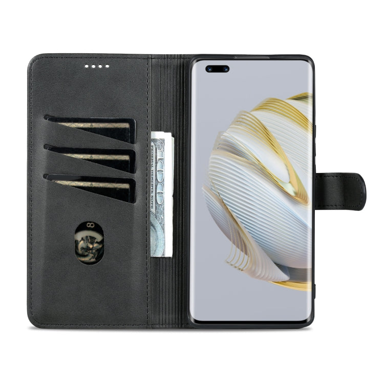 For Huawei nova 10 AZNS Skin Feel Calf Texture Flip Leather Phone Case(Black)