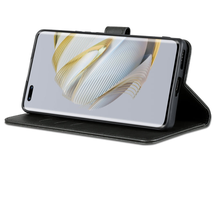 For Huawei nova 10 AZNS Skin Feel Calf Texture Flip Leather Phone Case(Black)