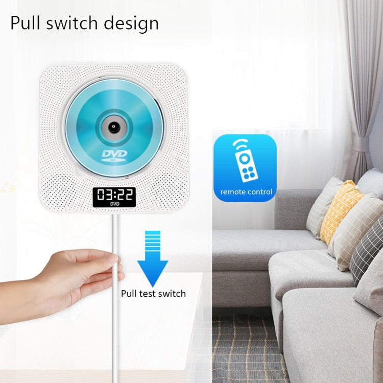 Kecag KC-608 Wall Mounted HD DVD Player Bluetooth CD Player(Black)