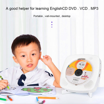 Kecag KC-609 Wall Mounted Home DVD Player Bluetooth CD Player, Specification:DVD/CD+Connectable TV + Charging Version(White)