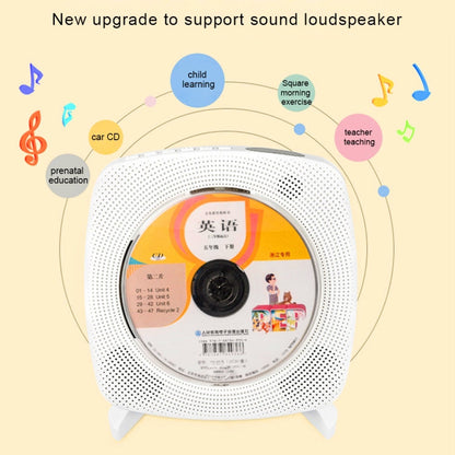 Kecag KC-609 Wall Mounted Home DVD Player Bluetooth CD Player, Specification:DVD/CD+Connectable TV + Charging Version(White)