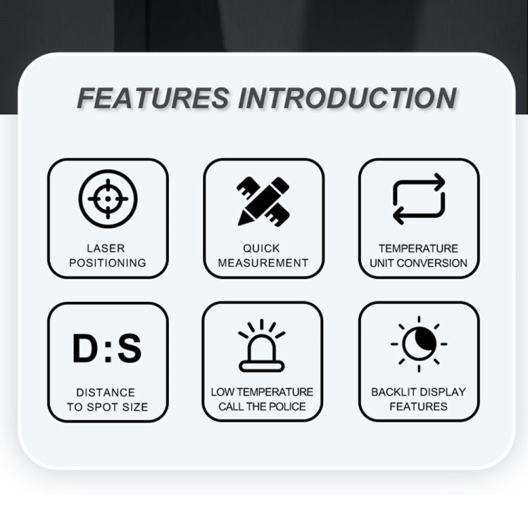 Wintact WT319A -50-400 Celsius LCD Display Infrared Thermometer, Battery Not Included