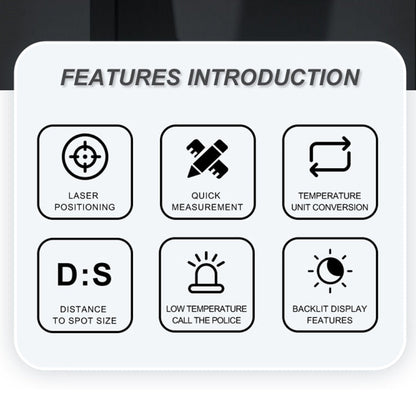 Wintact WT319A -50-400 Celsius LCD Display Infrared Thermometer, Battery Not Included