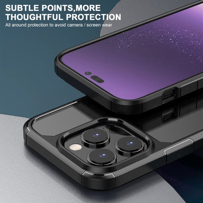 iPAKY Shockproof PC + TPU Protective Phone Case For iPhone 14 Max(Black)