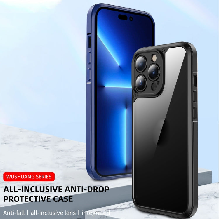 For iPhone 14 iPAKY Shockproof PC + TPU Protective Phone Case (Blue)
