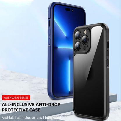 For iPhone 14 iPAKY Shockproof PC + TPU Protective Phone Case (Blue)
