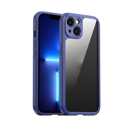 For iPhone 13 iPAKY Shockproof PC + TPU Protective Phone Case(Blue)