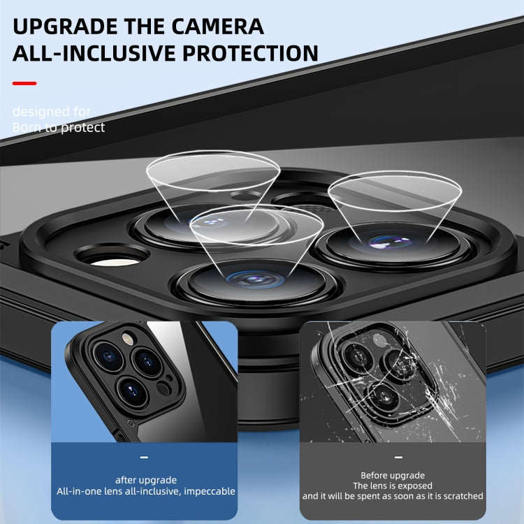 For iPhone 13 iPAKY Shockproof PC + TPU Protective Phone Case(Army Green)