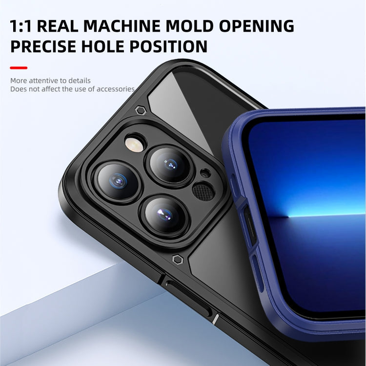 For iPhone 13 iPAKY Shockproof PC + TPU Protective Phone Case(Army Green)