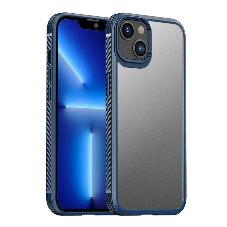 Pour iPhone 14, coque de protection antichoc iPAKY PC + TPU (Bleue)